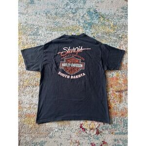 Y2K 2000s Harley Davidson Sturgis South Dakota Pocket T-Shirt Men's Size XL